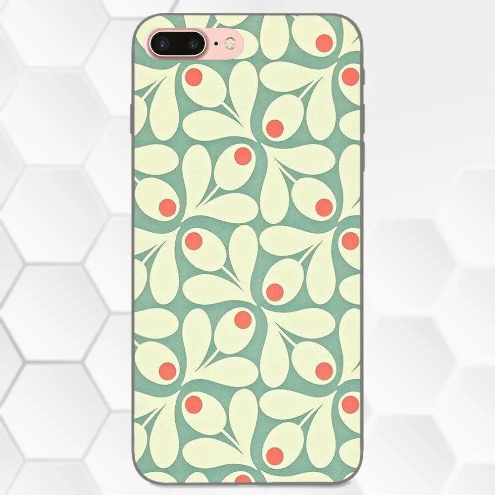 Мягкий Силиконовый ТПУ черный чехол для Apple iPhone 4 4S 5 5S SE 6 6S 7 8 Plus X XS Max XR желтая Orla Kiely