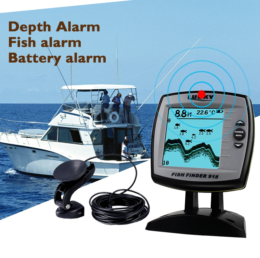 Lucky Fish Finder FF918 180S рыболокатор Проводная сенсорная лодка 45 градусов|Рыболокаторы| |