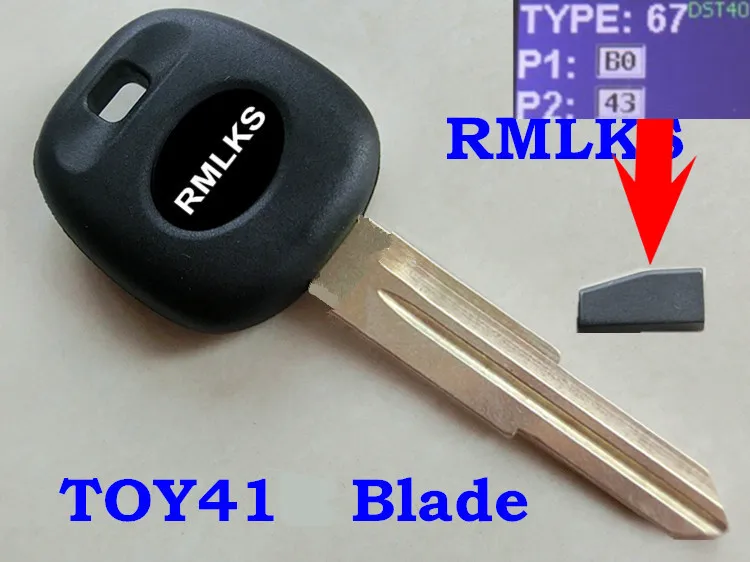 RMLKS транспондер 4D67 чип ключ для Toyota 03-10 Avalon Camry Corolla Uncut TOY43 Blade | Автомобили и