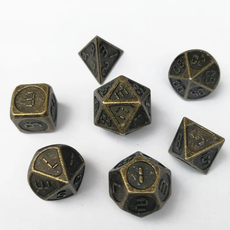 Mazmorras y dragones 7/construye dados де RPG creativos d y d dados де металла