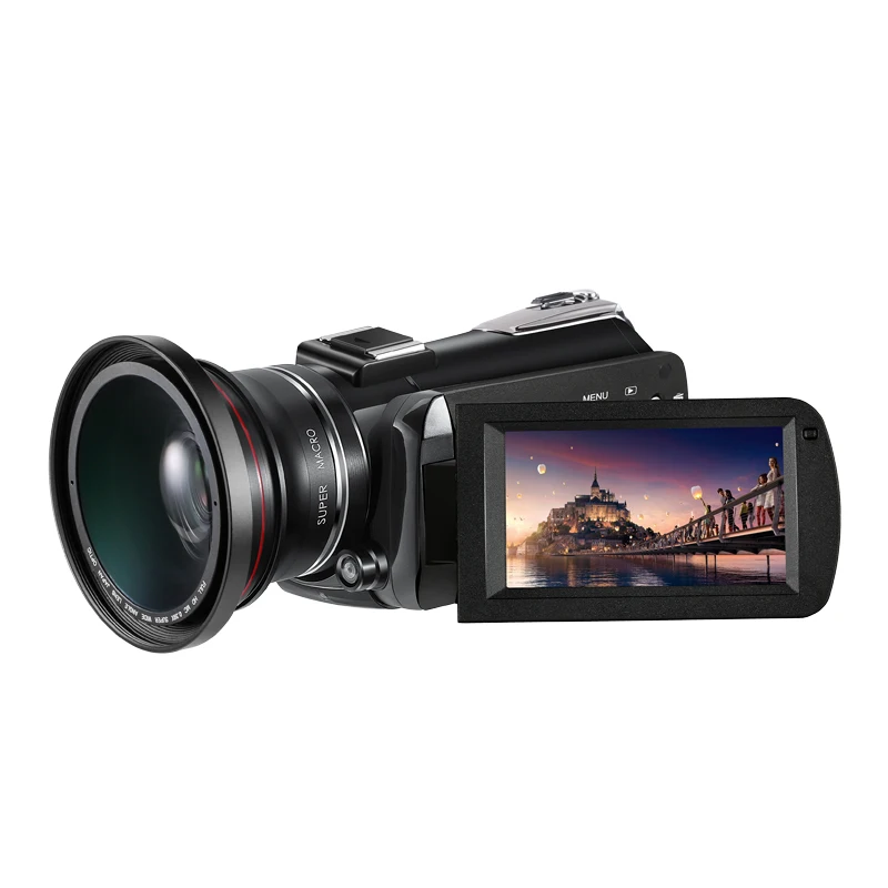 Профессиональная цифровая видеокамера Winait 4K с 12 кратным оптическим зумом для