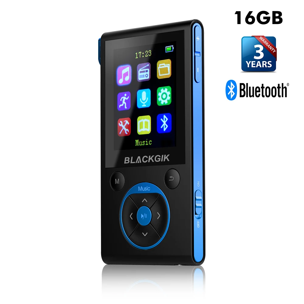 16 Гб MP3 плеер Bluetooth HiFi цифровой музыкальный без потерь Мини Портативный