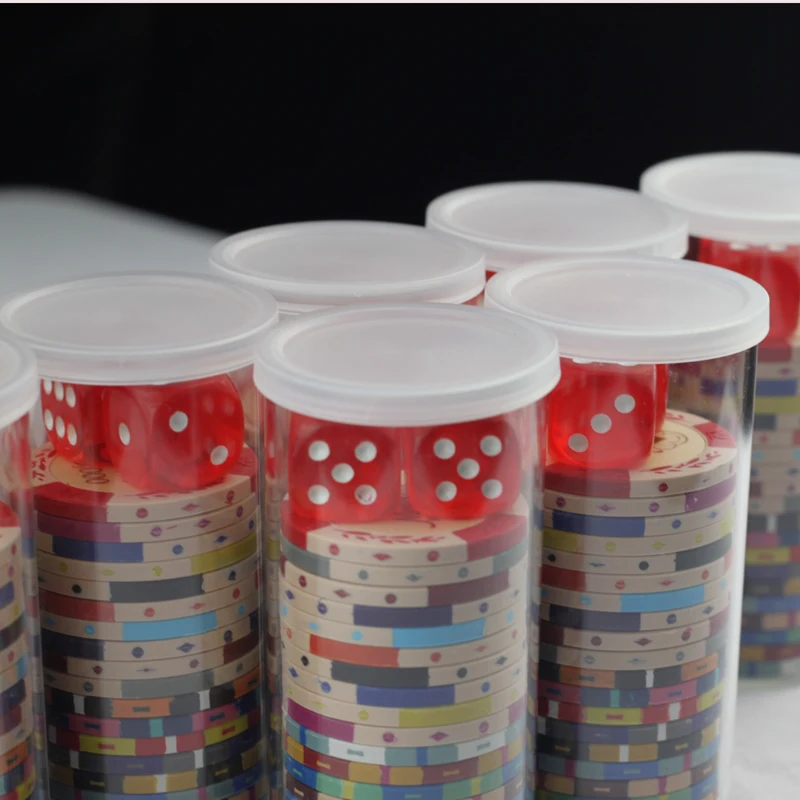 Новый 20 шт./компл. семья настольные игры фишки для покера с 2 кубика Портативный