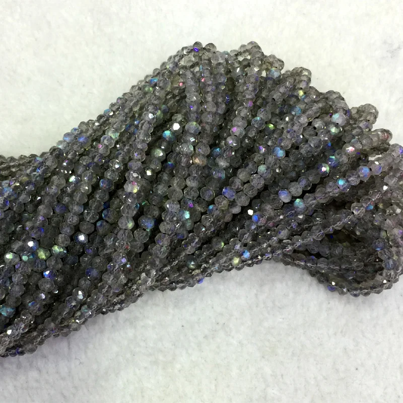 Граненые граненые бусины ручной работы незакрепленные из натурального синего