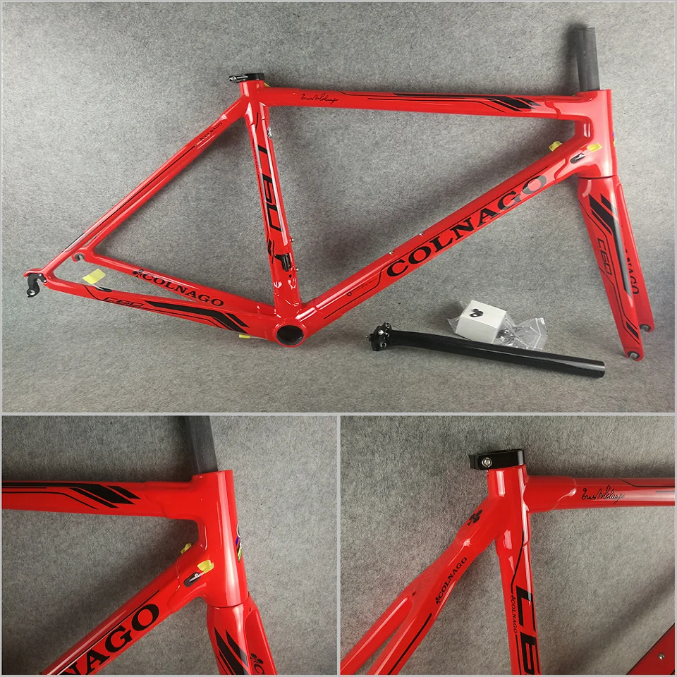 T1000 3K глянцевый черный логотип Красная картина Colnago C60 карбоновая рама для дорожного велосипеда C60 с XS/S/M/L/XL на ваш выбор