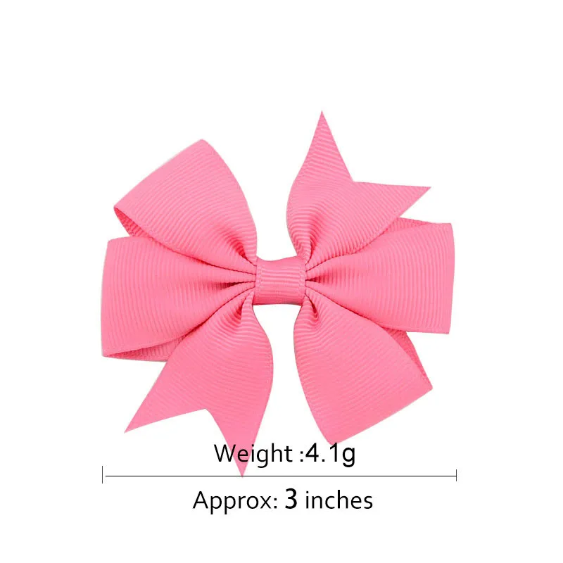 20pcs/40pcs 3&quot Colors Grosgrain Ribbon Bows Clips Hairpin Girl's Hair Boutique Clip Headware Kids Accessories 564 | Детская