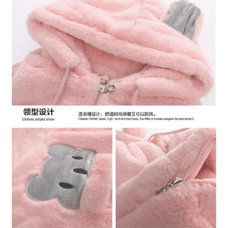 Зимнее флисовое пальто из искусственного меха для маленьких девочек праздничная