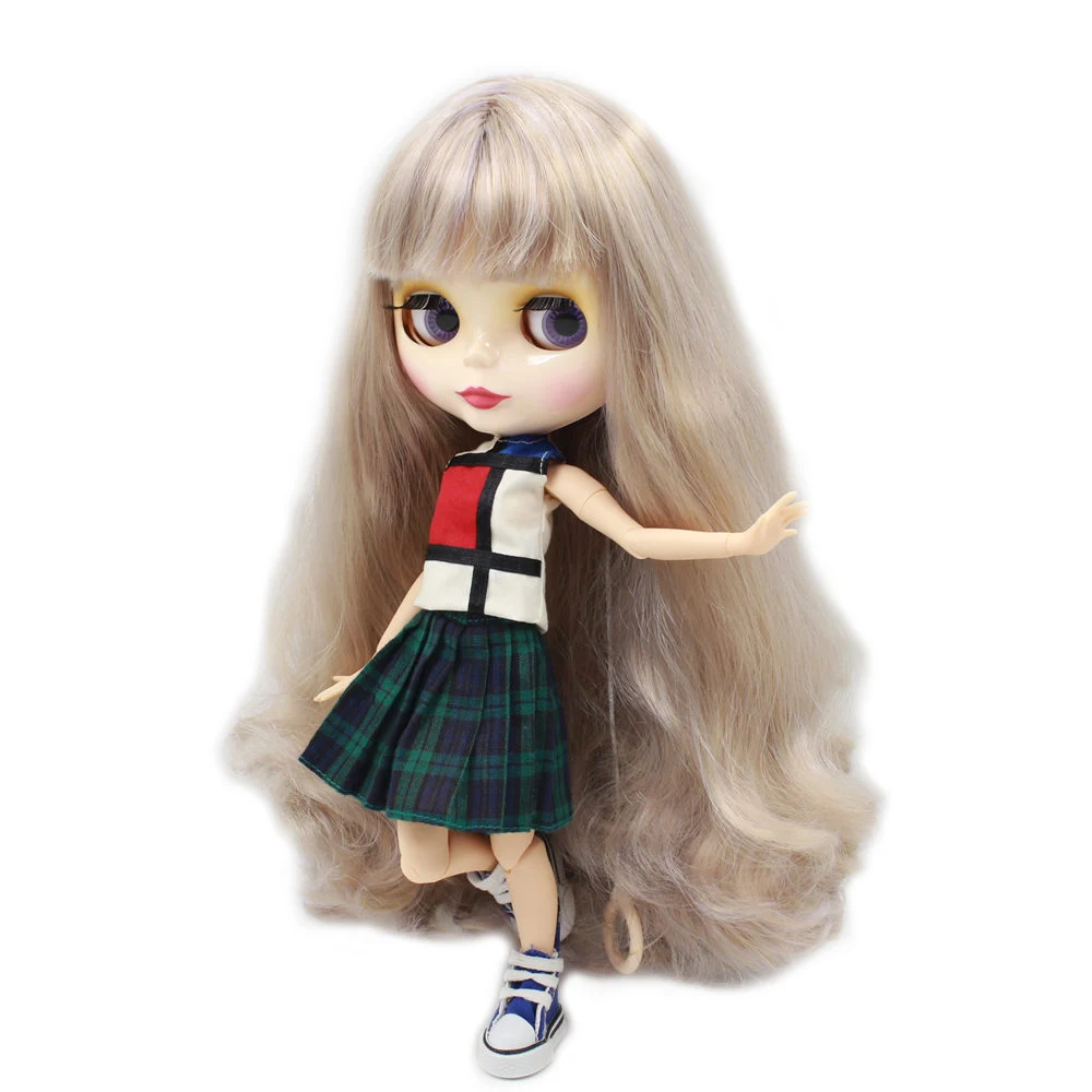 Кукла Blyth ICY DBS No.280BL3227/1049 серая Смешанная фиолетовая с волосами для суставов тела