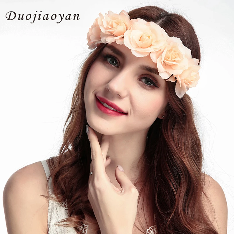 Женская модная лента для волос одноцветная эластичная гирлянда аксессуар