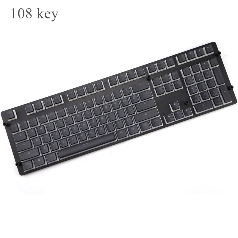 108 keys Двойная съемка 108 ключ ANSI макет PBT OEM профиль пудинг Двойная кожа с подсветкой Keycap для механической игровой клавиатуры MX переключатели - Цвет: 108 keys