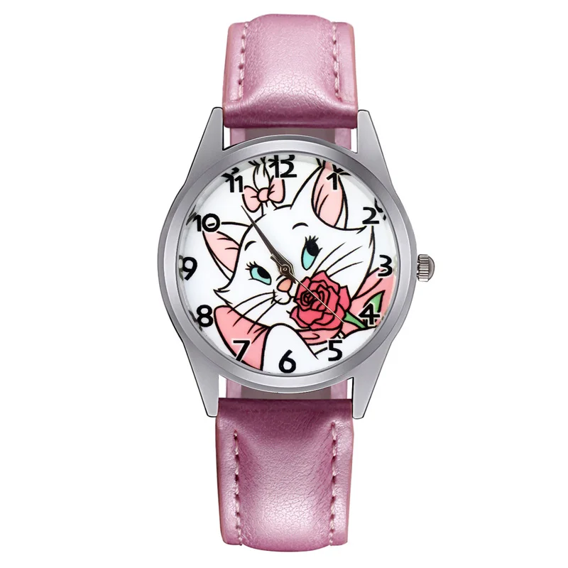 Мультфильм красивая спальная Одежда кошка/Роза Стиль Детские часы для женщин