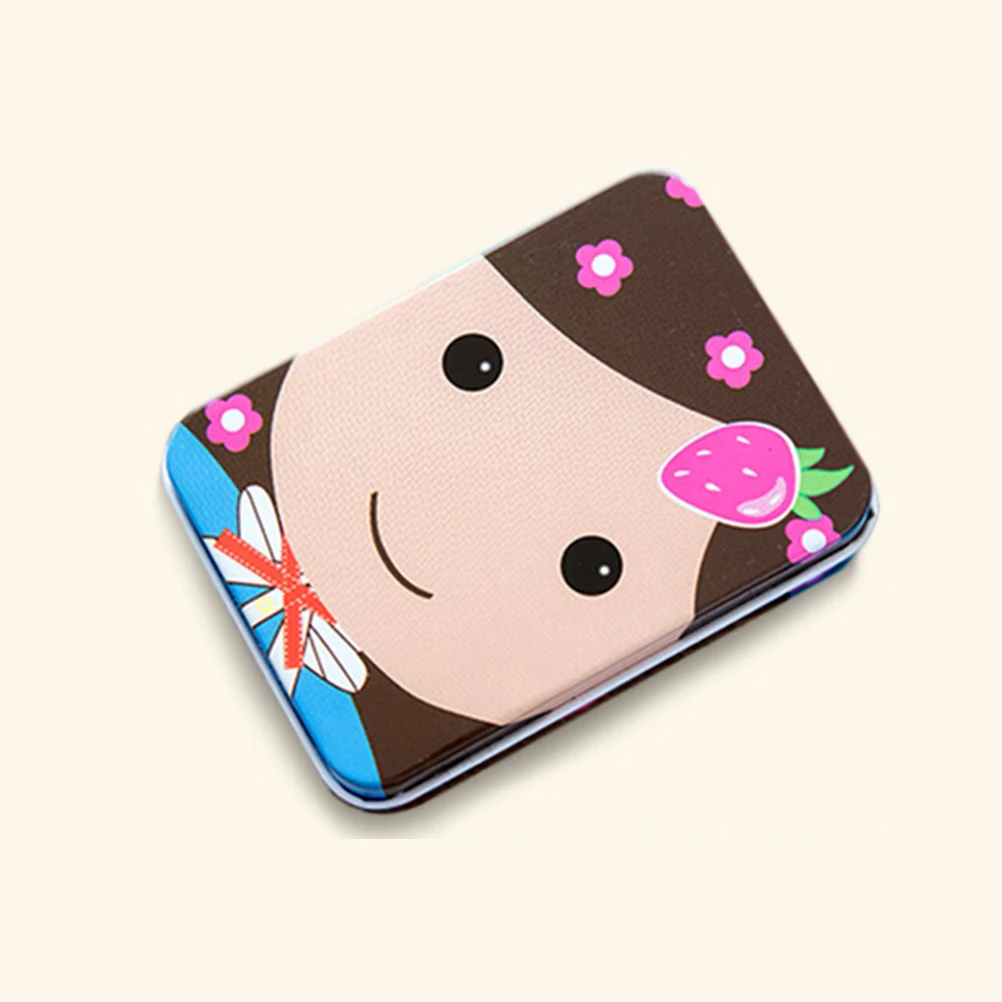 1 шт. милый маленький мультяшный металлический ящик в виде олова Чехол Органайзер