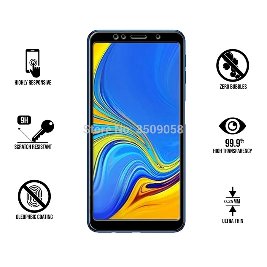 2 шт./упак. для samsung Galaxy A7 A750 SM-A750F защитный Стекло на процессором обработки изображений Glaxy 7 A72018 защитную пленку A72018 защитное стекло