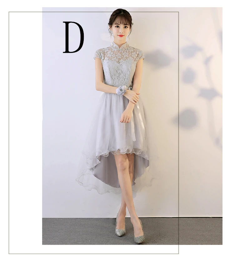 Robe de soiree, короткие платья для подружек невесты, серебристые, серые, Вечерние Платья для подружек невесты, вечерние платья, размер 6 H4187
