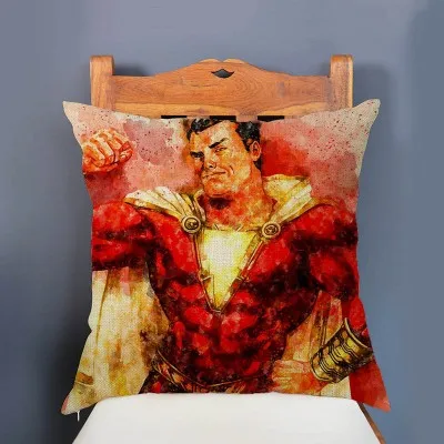 N255-16 Супергерои Shazam, Супермен, чудо-женщина, капитан пантера, Аквамен, акварельные брызги, художественный домашний декоративный чехол для подушки - Цвет: N255-16