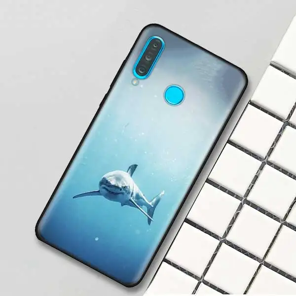 Черный силиконовый чехол для huawei P30 P20 P10 mate 20 10 Lite Pro Nova 4 4E 3E P Smart Plus в виде ракушки Океанский КИТ акулы