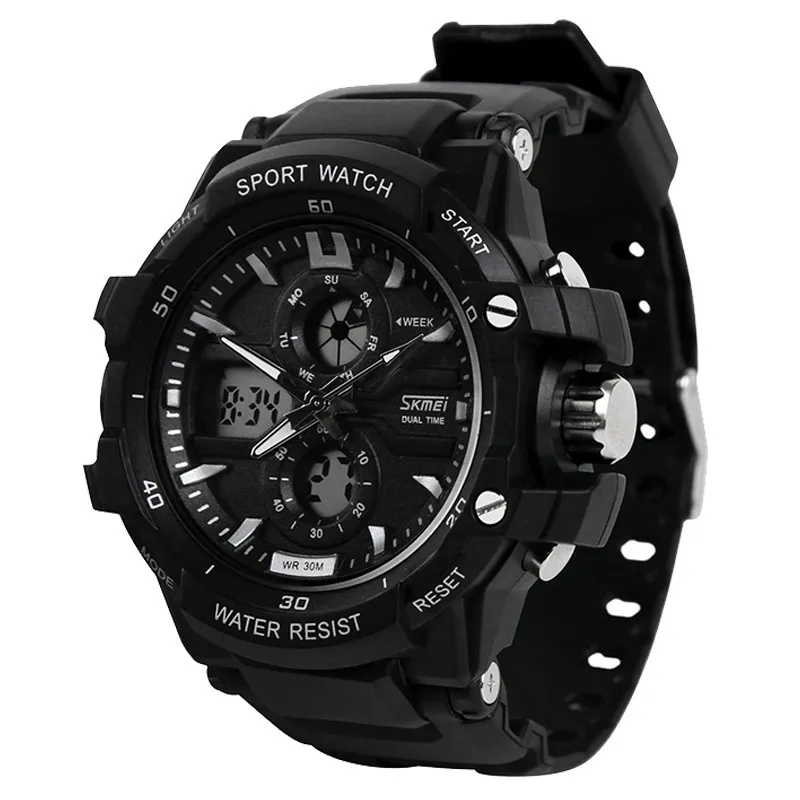 Black kids watches Новые SKMEI детские спортивные часы Модные Детские Водонепроницаемые атоматические цифровые часы Роскошные армейские часы Datejust Наручные детские часы - Цвет: Black kids watches