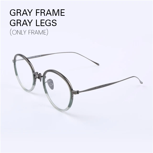 GRAY(GRAY LEG) Сладкие цитрусовые B титановые круглые очки Оптические винтажные Золотые очки от близорукости очки женские очки - Цвет оправы: GRAY(GRAY LEG)