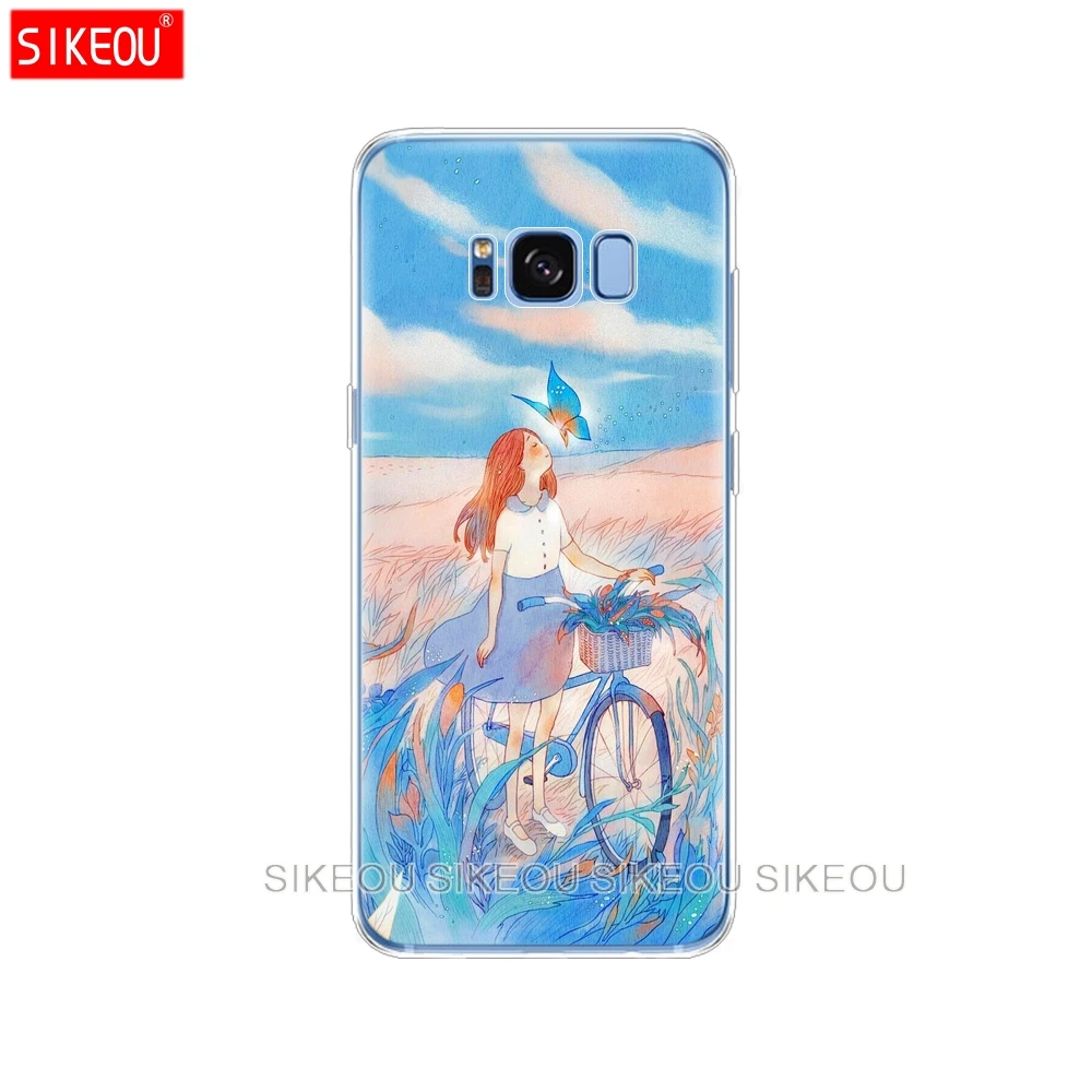 Силиконовый чехол для Samsung Galaxy S9 S8 S7 S6 edge S5 S4 S3 PLUS телефона с красивым цветком и