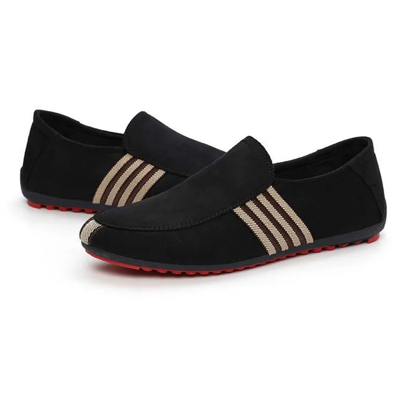 LIN KING Comfortable Men Pu Leather Casual Shoes Slip On Lazy Non Loafers Moccasins Soft Sole Fashion Man Flats | Обувь