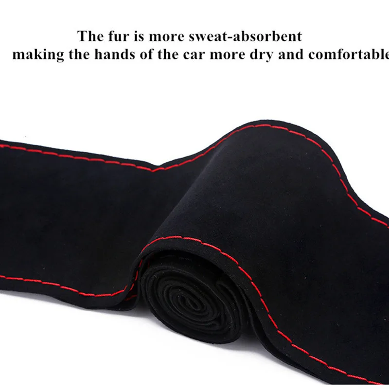 Car Accessories Steering Wheel Cover 38cm Universal Ultrafine Fiber Leather for Toyota 4Runner CHR 2018 Camry Crown RAV4 | Автомобили и