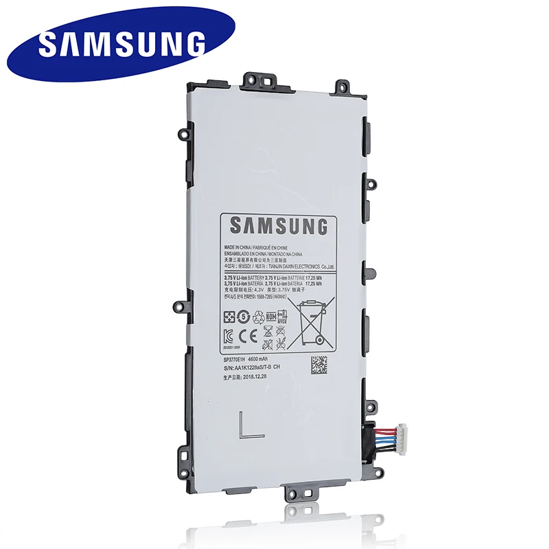 Original Replacement Samsung Battery For Galaxy Note 8.0 N5120 N5100 N5110 Genuine Tablet SP3770E1H 4600mAh | Мобильные телефоны и