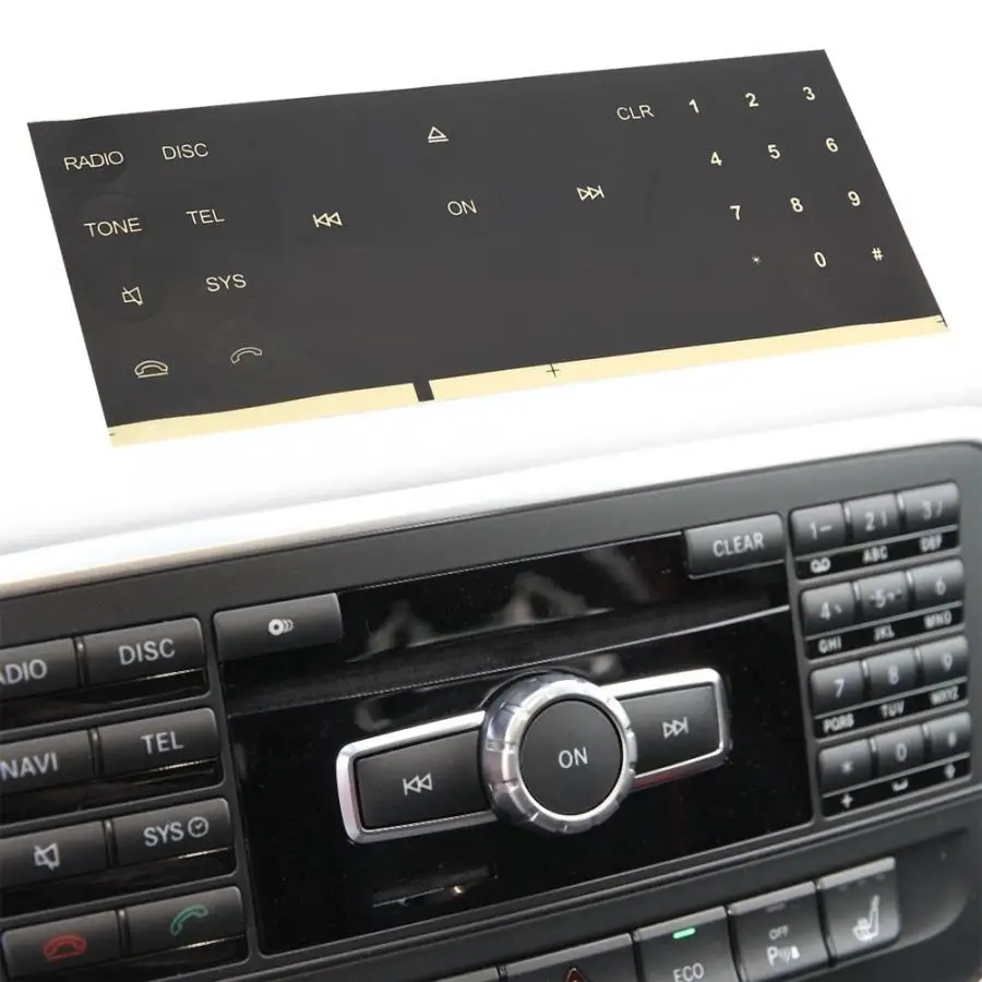 Автомобильная магнитола CD кнопка наклейки для Mercedes Benz 2008 2009 2010 2011 2012 2013 2014