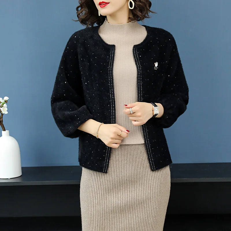 3XL Брендовая женская куртка с круглым вырезом пальто Осень-зима 2019 новое толстое