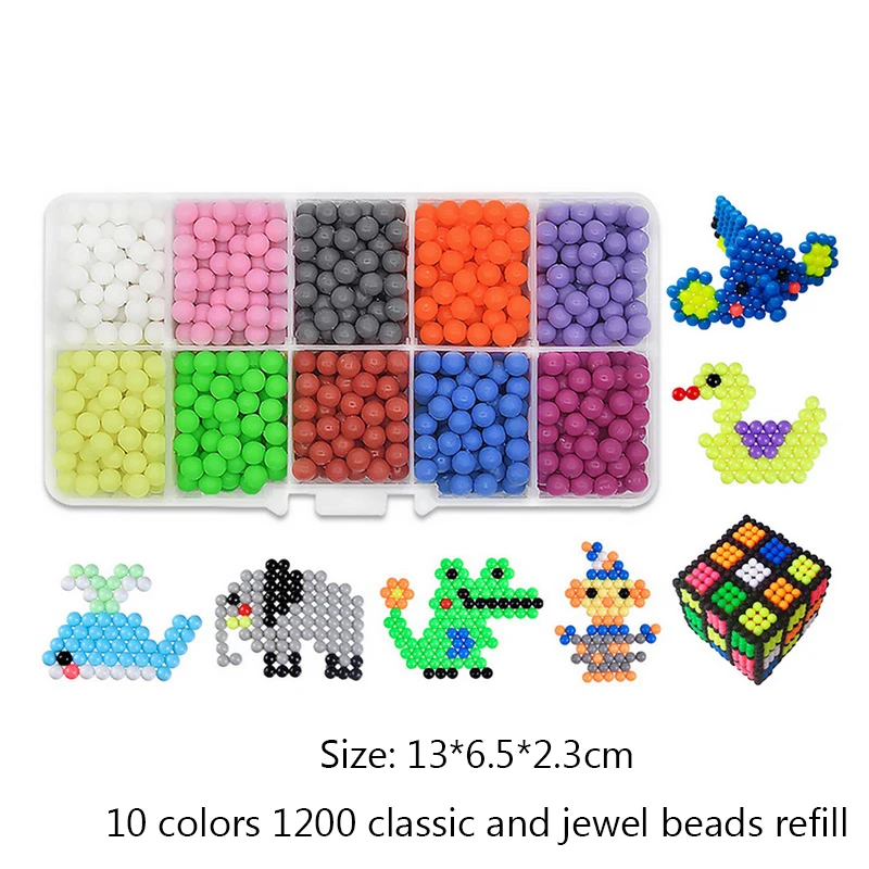 5mm 10colors DIY волшебные бусины формы в виде животного ручной работы 3D Головоломка Детские Обучающие шарики игрушки для детей восполняющие шарики - Цвет: 5mm 10colors