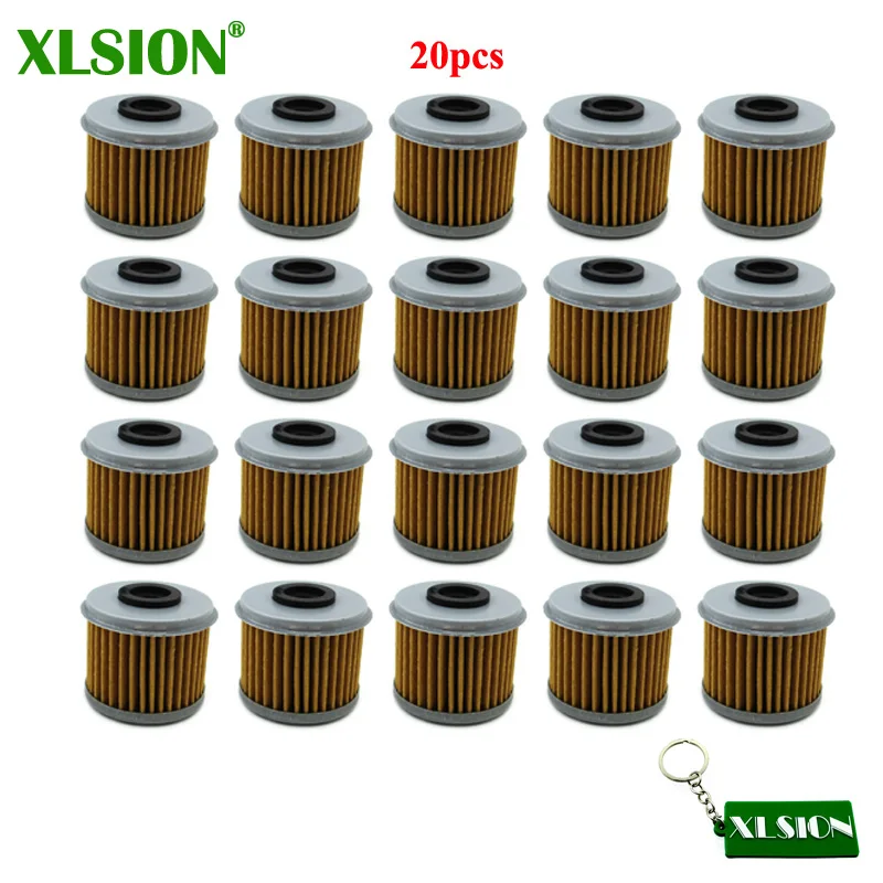 XLSION 20 шт. масляные фильтры для Honda CRF150R CRF150F CRF250R CRF250X CRF450X CRF450R TRX450R HUSQVARNA TE310 TE250