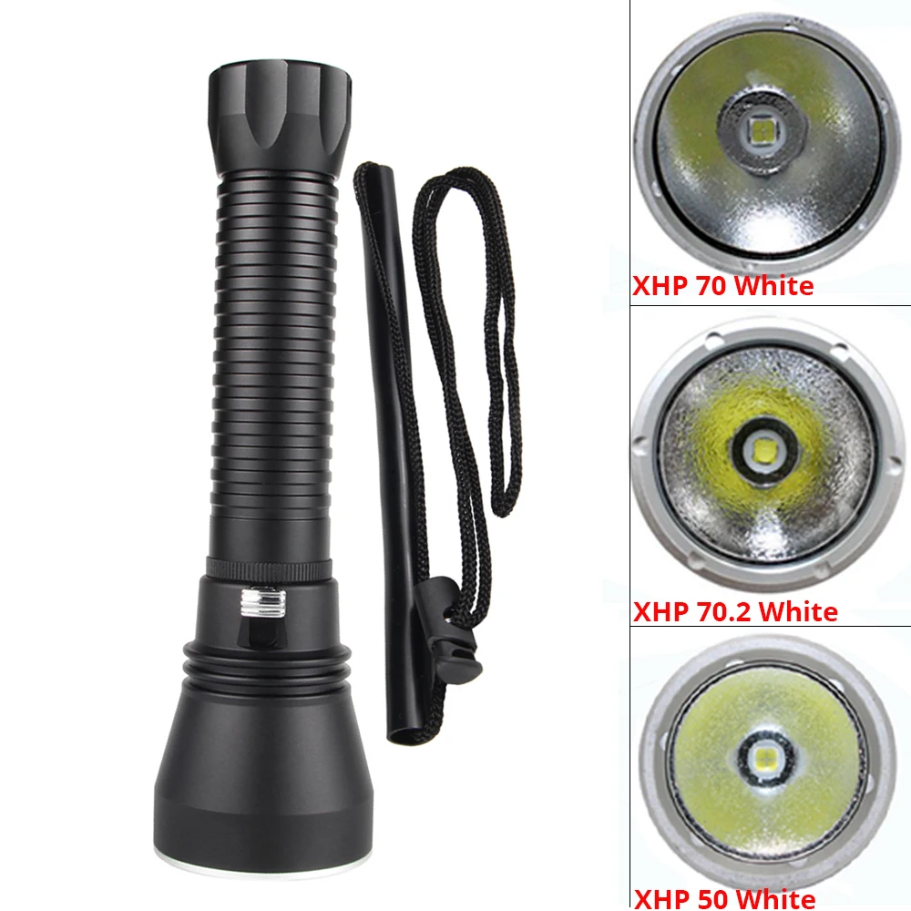 Precio Más Brillante XHP70.2 Más Potente LED Linterna De Submarinismo 200m Bajo El Agua Antorcha XHP50 IPX8 Impermeable XHP70 DE BUCEO Lámpara Lanterna
