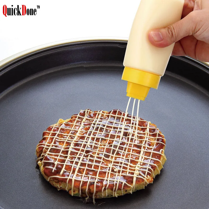 QuickDone 4 отверстия Сожмите соус бутылки удобство крем масло Варенье кетчуп для