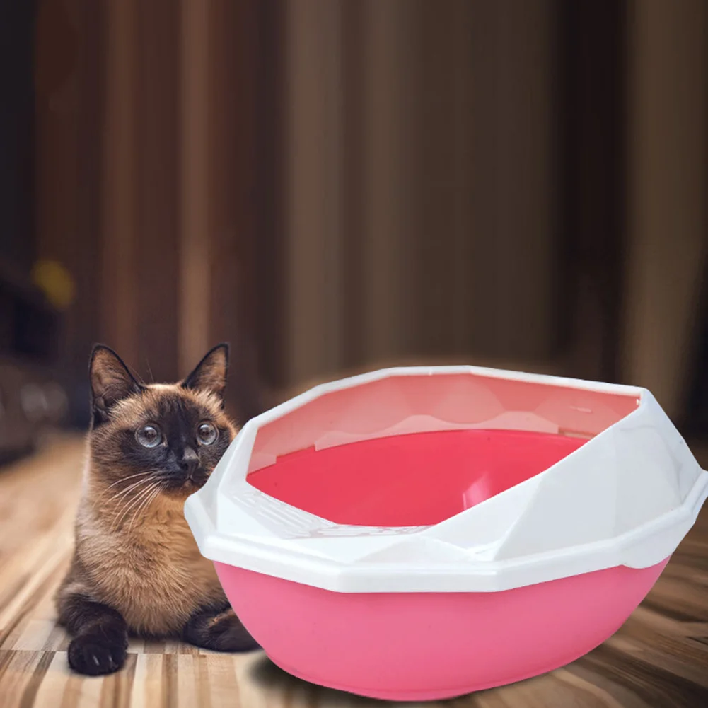 DADYPET кошачий Туалет пластиковый питомец наполнитель для туалета домашних животных коробка кошачий горшок анти-брызг дезодорант полу-closedPotty с лопатой