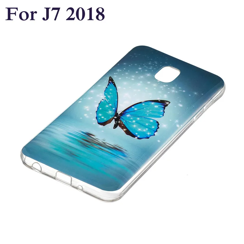 Luminous Case on sFor Coque Samsung Galaxy J6 2018 Cartoon Fundas For J3 J4 J7 J8 Soft Silicone Cover Cases |
