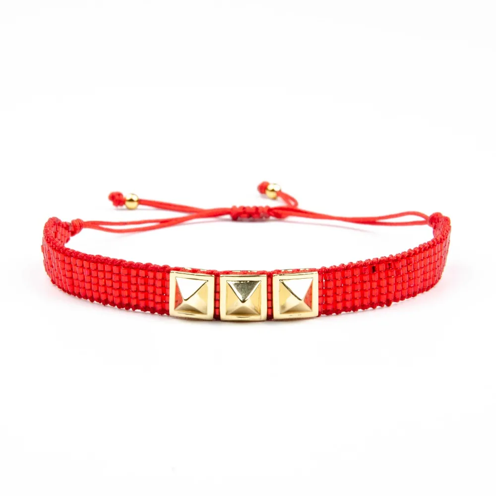 Go2boho красный сглаза браслет Miyuki Delica браслет Мода Insta ювелирные изделия Pulsera Кристалл для женщин кисточкой ручной работы цвета