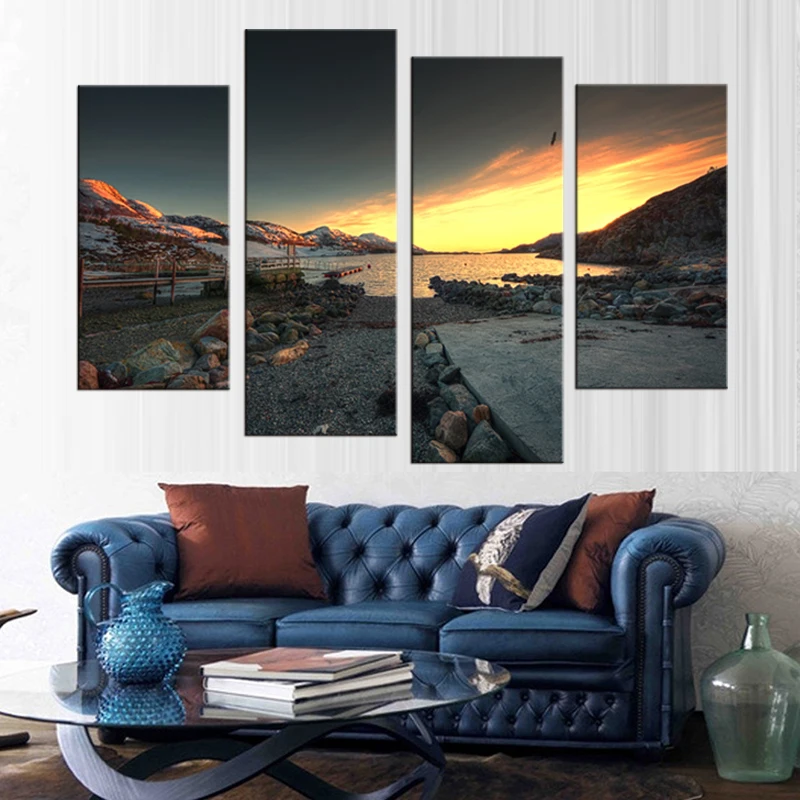 4 шт. Настенная картина декор комнаты постер с изображением моря|wall pictures|print