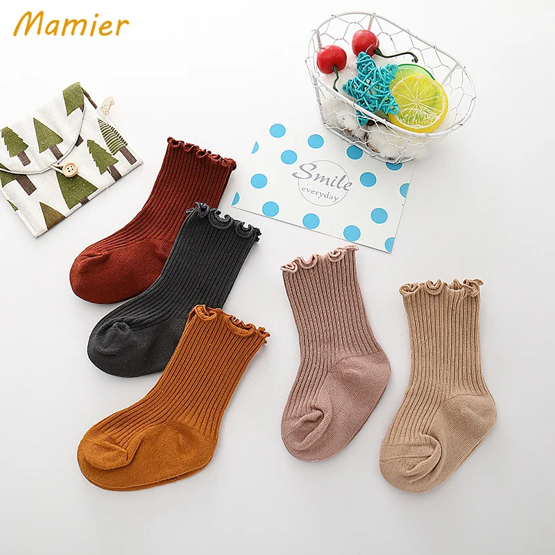 6028 BT новые весенние детские носки конфеты цветные деревянные палочки уха краями