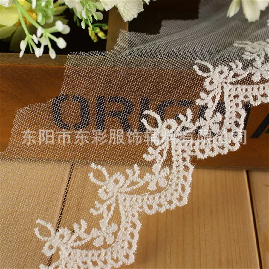 

15yard* 6cm Embroidery Lace Ribbon Mesh Lace Fabric for Wedding Decor DIY Sewing Handmade Crafts Fashion Skirt Accessories