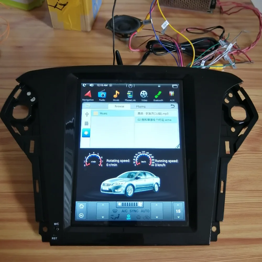 Android 1/2GB 16 GB/32/64 GB gps Navi 10," вертикальный Экран Tesla Стиль автомобильный мультимедийный DVD для Ford Mondeo 2007-12 с BT/RDS/Радио
