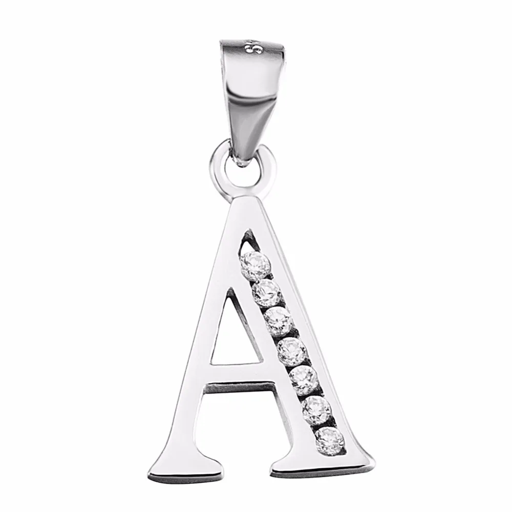 Модные подвески из стерлингового серебра с 26 буквами ювелирные изделия для