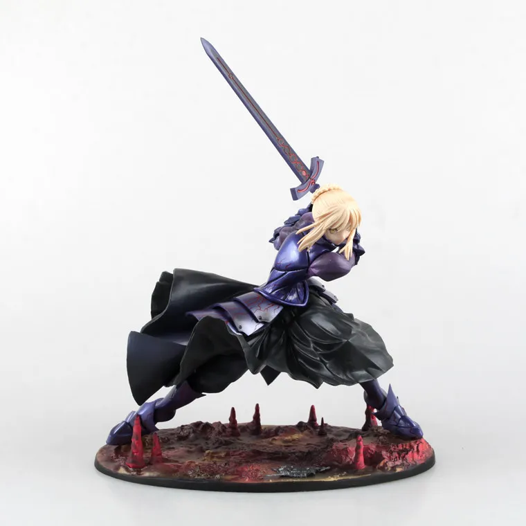 Huong аниме Fate/stay night 19 см черный меч ПВХ фигурка Коллекционная модель игрушки|model