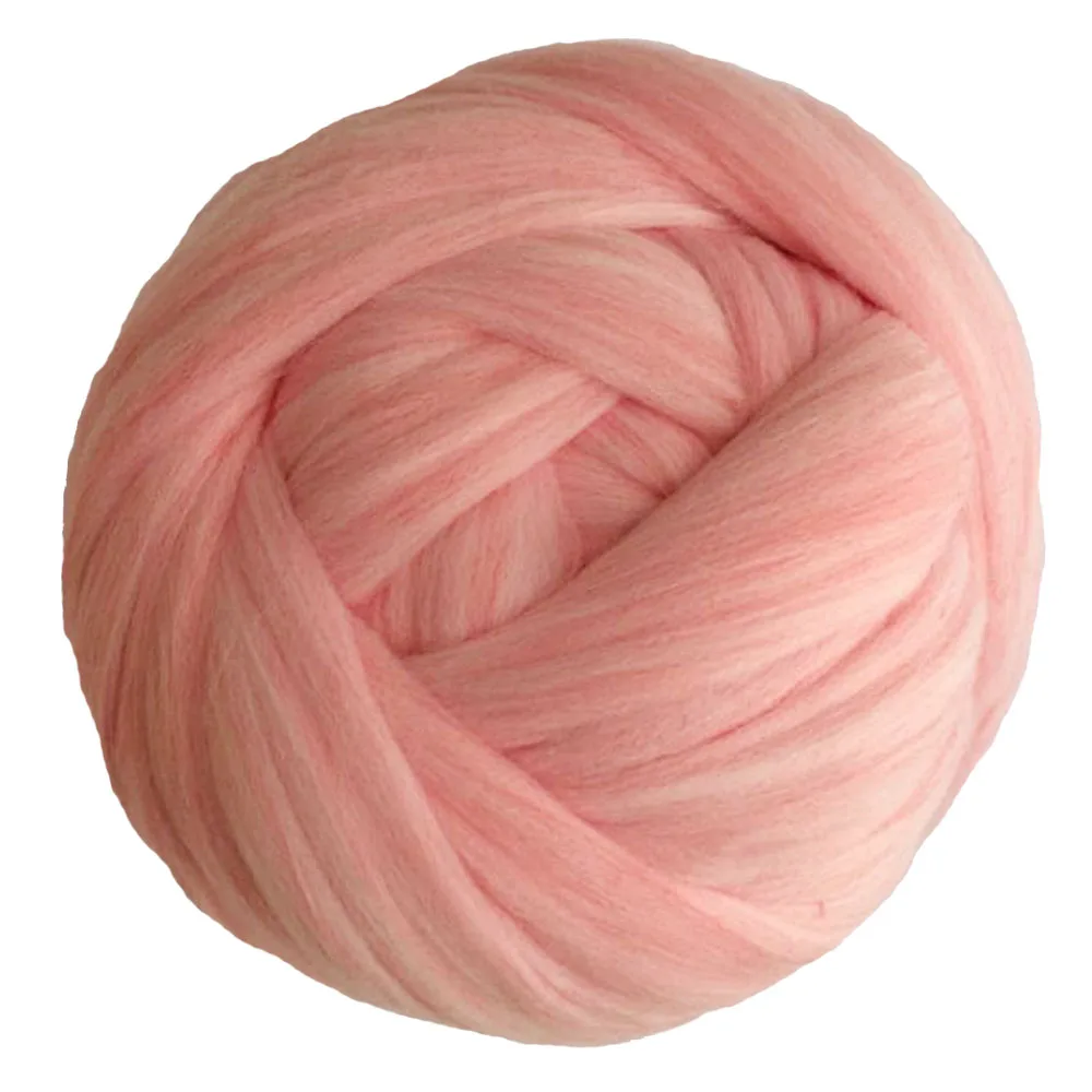 Pale Pink Новинка, супер крупная пряжа, ручная вязка, пряжа, одеяло, громоздкий ровинг, шерсть мериноса, альтернативная пряжа, Рождественский подарок 500 г - Цвет: Pale Pink