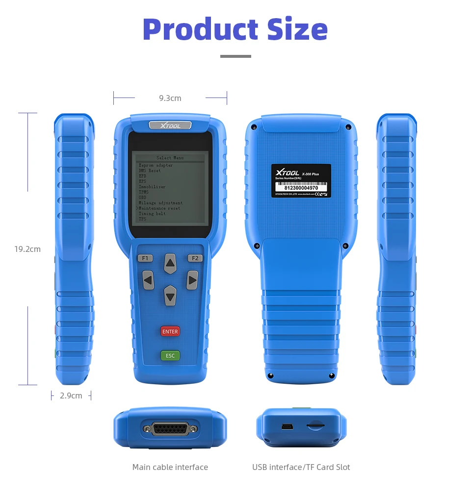 Диагностический инструмент XTOOL X300 Plus автоматический программатор ключей OBD2 с