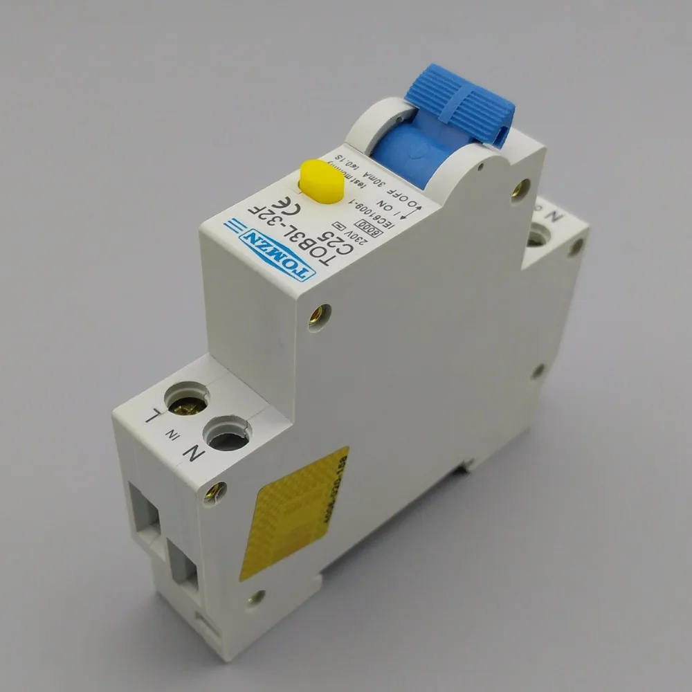 TOB3L-32F 18 ММ RCBO 25A 1 P + N 6КА Остаточный ток выключателя с по сравнению с нынешним и предохранения от Утечки дифференциальный автомат, диф автомат... (art.: 7a1ebfd49) - 7a1ebfd49