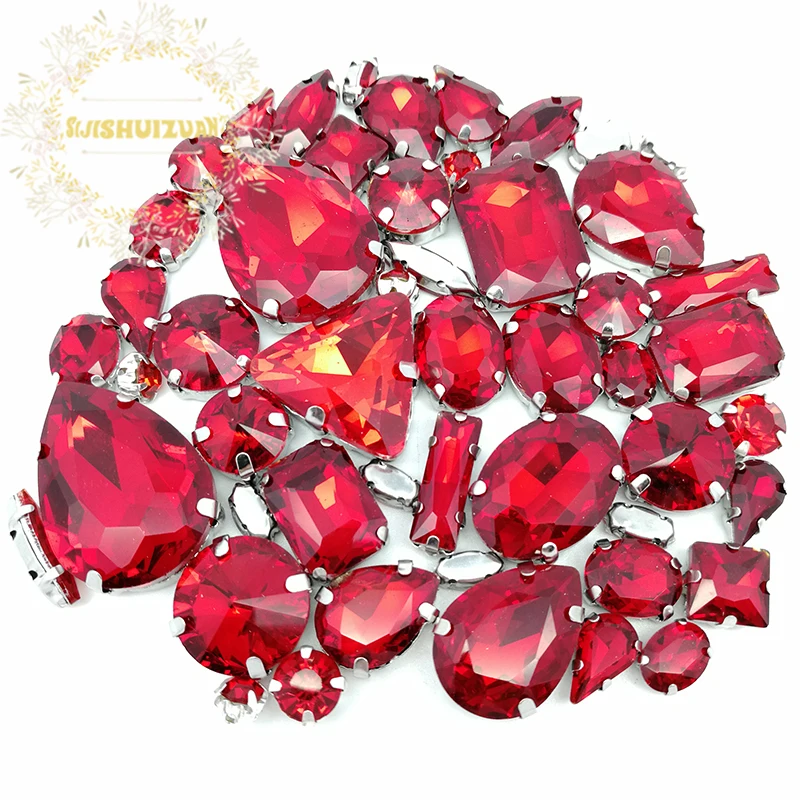 52 шт. женские платья и обувь со стразами 23 размера 10 форм|sew rhinestones|red crystalrhinestone sew |