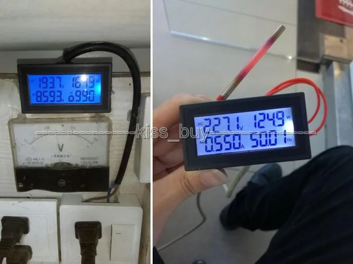 DYKB AC мультиметр цифровой lcd 110 В 220 В 380 В 20A Вольтметр Амперметр Напряжение Ток коэффициент мощности кВт-ч частота Вольт Ампер дисплей