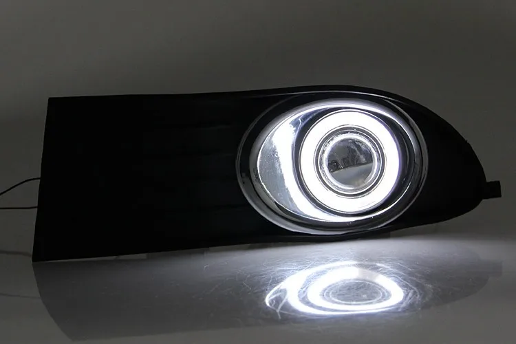 EEMRKE автомобильный Стайлинг для Dodge Journey JC 2009-2011 2в1 светодиодный противотуманный светильник с ангельскими глазами DRL, дневные ходовые огни, галогенные лампы H11 55 Вт