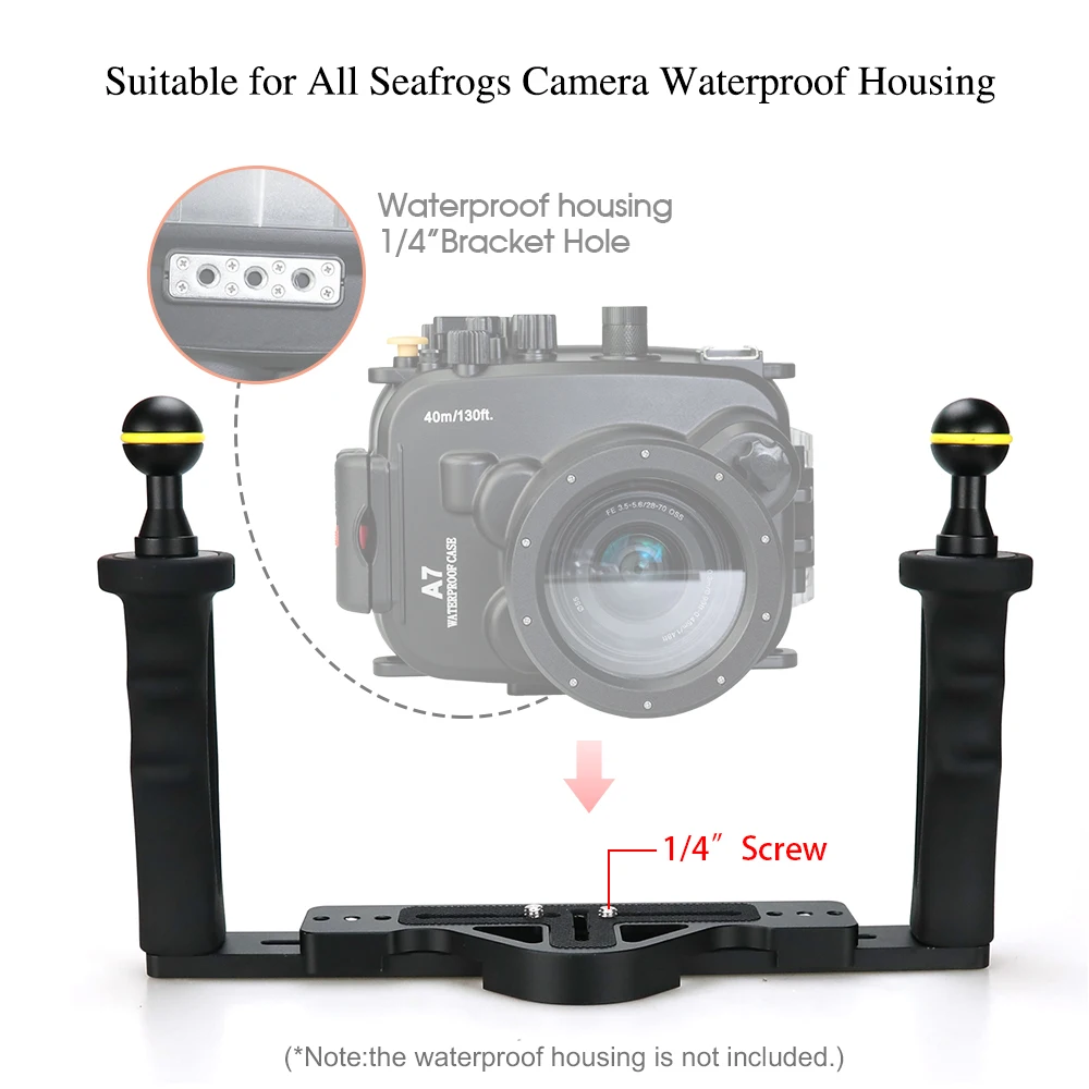 Seafrog Дайвинг камера корпус ручка лоток ручка кронштейн спуска затвора для gopro телефон TG5 sony Canon подводная фотография