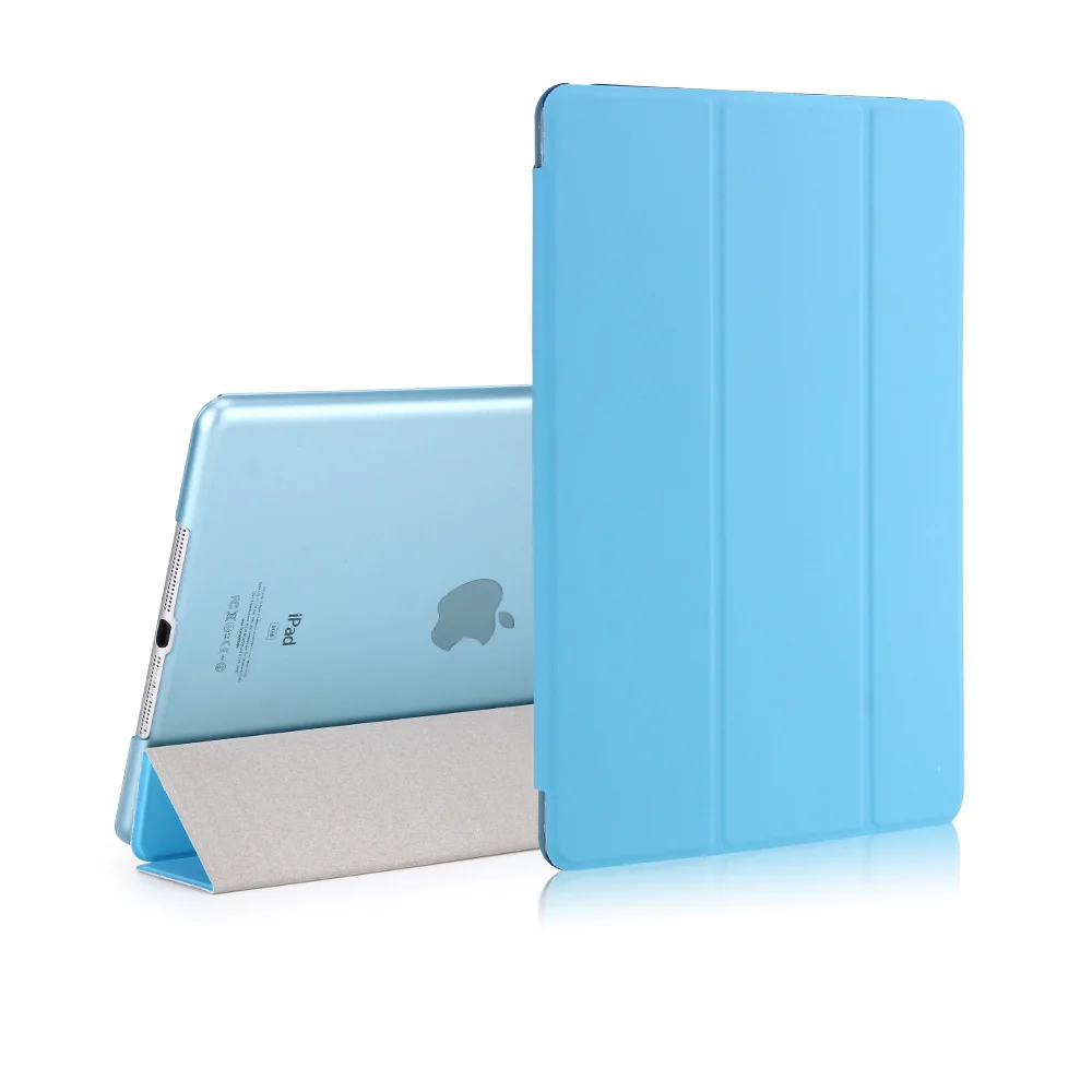 Light Blue Чехол для ipad Air 1/9,7 дюймов Новые модель A1822 A1823 A1893 A1954 Цвет PU ультра тонкий, магнитный держатель Smart Cover Чехол - Цвет: Light Blue