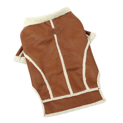 brown Hoopet куртка для питомца, кошки одежда теплая, верхняя одежда декоративная вязаная жилетка с карманами; Одежда для кошек; коричневый и серый пальто для щенка - Цвет: brown